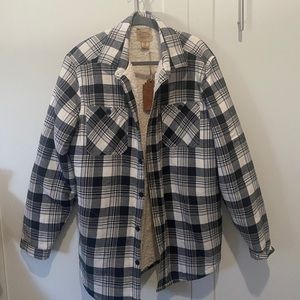 Plaid Sherpa jacket/shacket